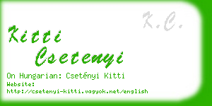 kitti csetenyi business card