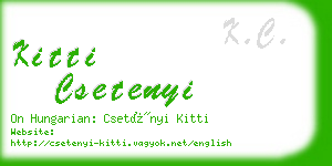 kitti csetenyi business card